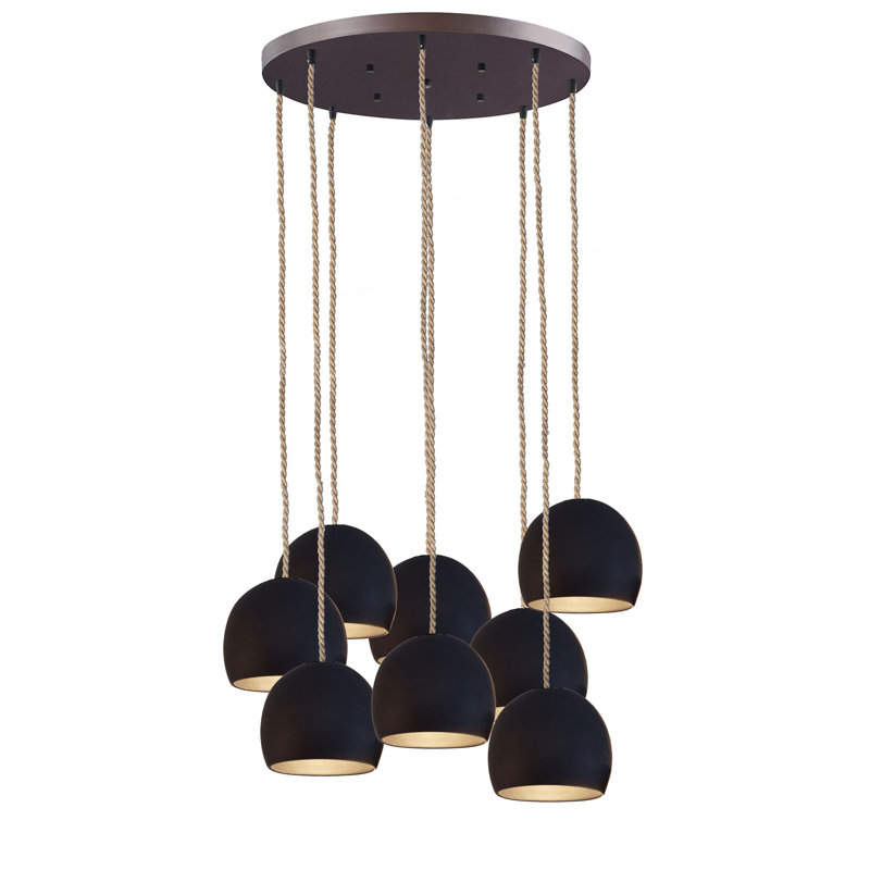 Clay 8 - Light Chandelier, 48" H x 18" W x 18" D