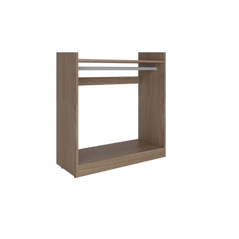 Closet System Reach-In Sets 18/36/18 Inches, 84"H x 72"W x 16"D, Brown