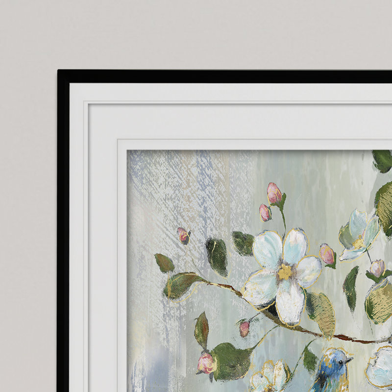 « painterly spring », reproduction de peinture à l’acrylique encadrée, Noir, H 24 po x l 30 po x P 1,5 po