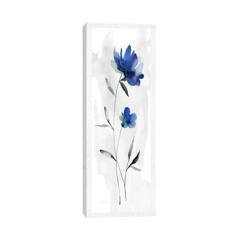 Beautiful Blue I by Carol Robinson - Panoramic Print on Canvas, 30.48 cm H x 91.44 cm W, White Framed Canvas