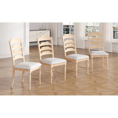 Chaises de salle à manger rembourrées 4 pièces Vintage