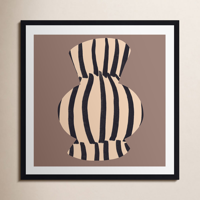«Ervand Earth Tone Modern Vase Illustration» par Marin Vaan Zaal, reproduction sur toile, H 12 po x l 12 po x P 2 po, Non