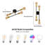 Modern 4-Light 51Cm Black Flush Mount Ceiling Light