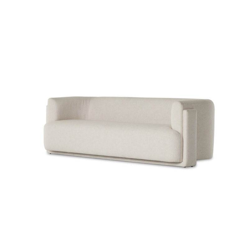 Hartley 95" Sofa, Dove Crescent Rayon/Viscose