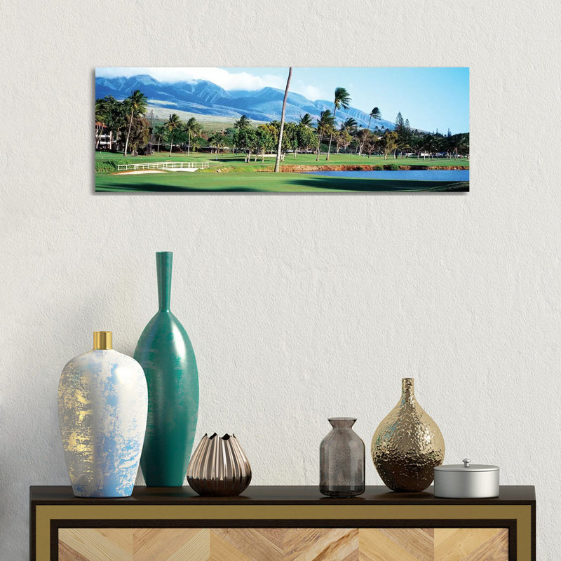 Kanapali Golf Course Maui HI - Wrapped Canvas Panoramic Print, 30.48 cm H x 91.44 cm W x 1.91 cm D