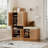 Multi Functional Shoe Storage Cabinet With Bench & 7+3 Storage Compartment-2041302113