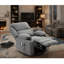 Fauteuil inclinable gris télécommandé pour les personnes âgées avec fonctions de chauffage et de massage, ce qui permet de se lever plus facilement.