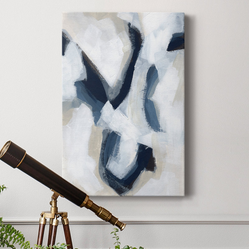 Indigo Imprint I - Wrapped Canvas Print, 60" H x 40" W x 1" D