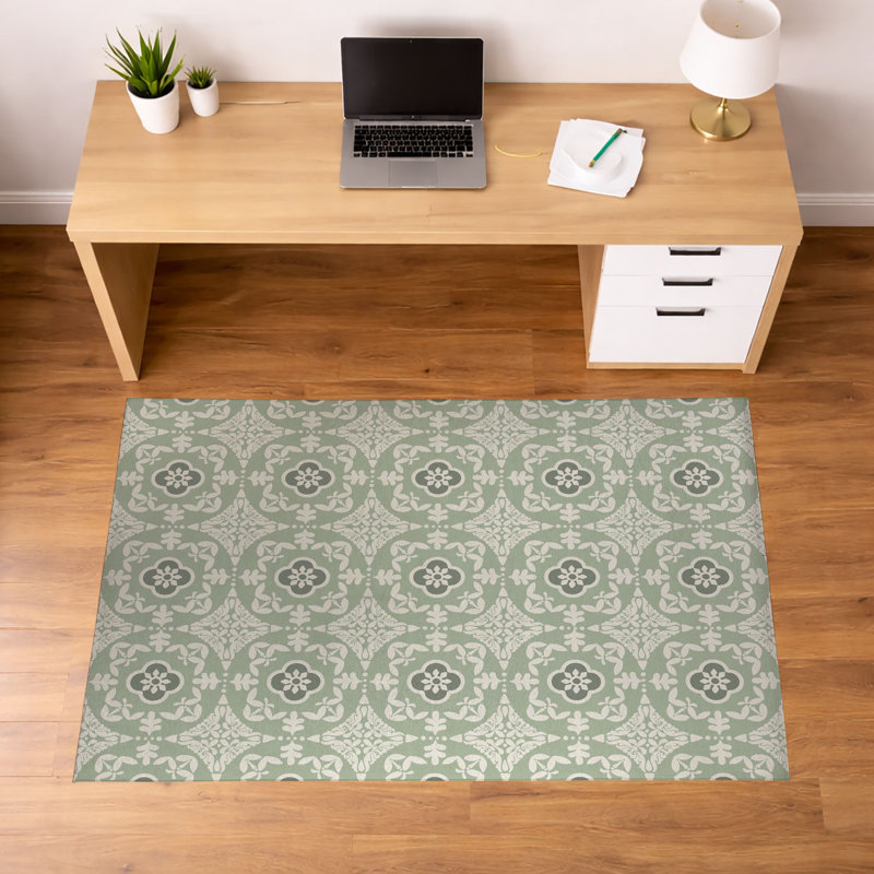 Tapis de bureau léger antidérapant à profil bas Sully, H 0,1 po x l 36 po x P 24 po, Sauge