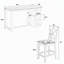 Ensemble de salle à manger de style campagnard 5 pièces avec table en bois massif de 152 cm L x 76 cm l, étagères de rangement à 3 niveaux et 4 chaises rembourrées-1185200501-1185200504