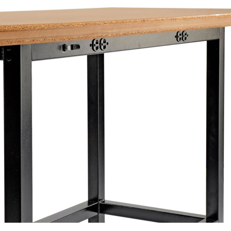 Bureau avec prises intégrées, H 42 po x l 72 po x P 36 po