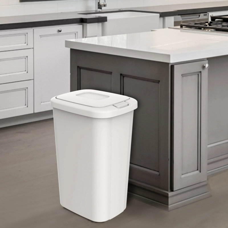 Poubelle en plastique 13,3 gallons, Noir