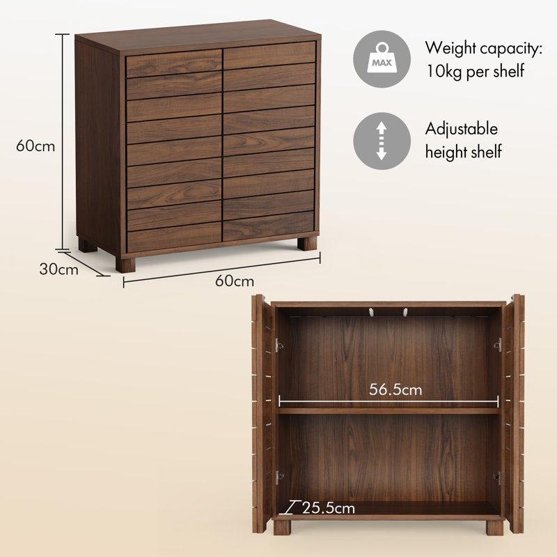 Chester Freestanding Bathroom Cabinet, Dark Wood