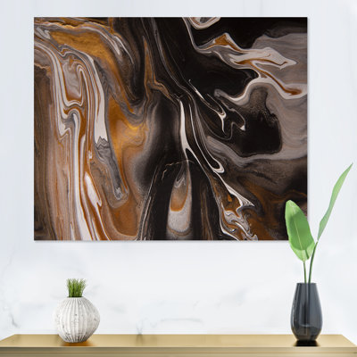 «Black and Brown Marble Universe», peinture sur toile