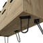 Commode double 47 po à quatre tiroirs en bois naturel