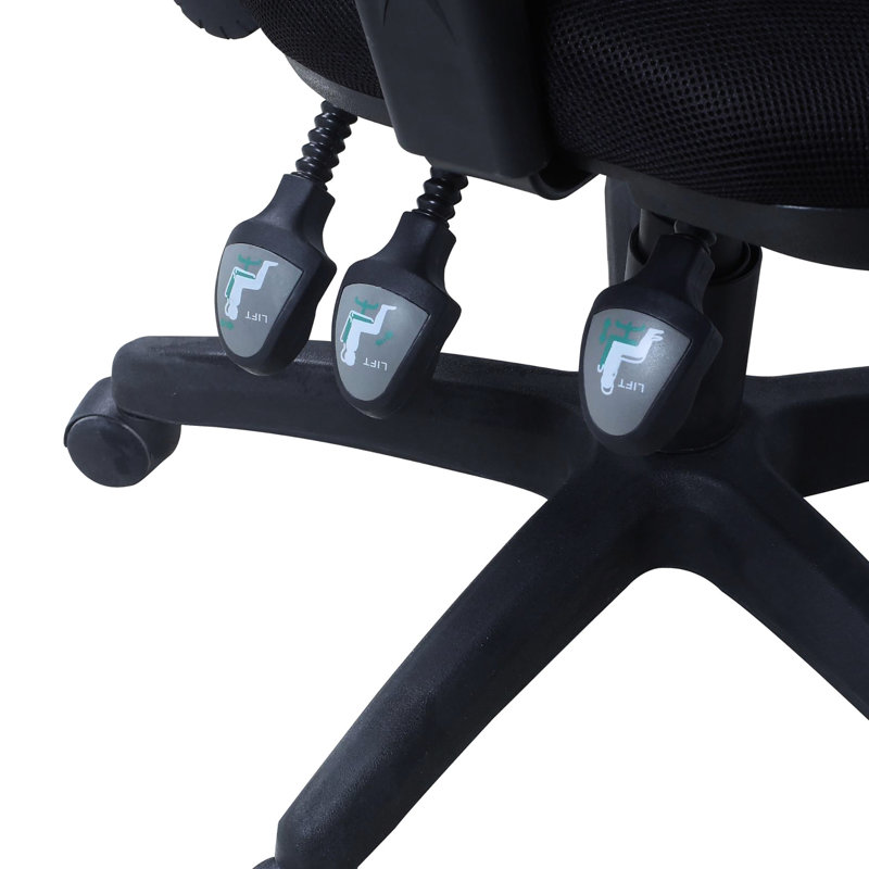 Chaise pivotante noire à usage de bureau - améliore la posture et réduit l'inconfort
