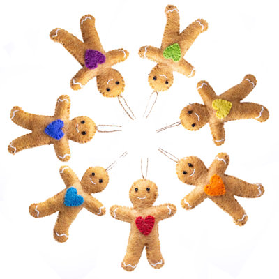 4'' Handmade Fabric Shatterproof Hanging Figurine Ornament