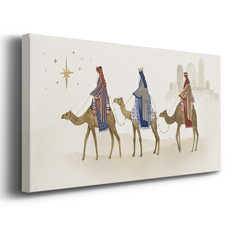 «Away In A Manger Collection D Premium», toile tendue avec châssis - prête à être accrochée, H 16 po x l 32 po x P 1,5 po