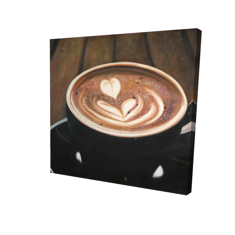 Cappuccino artistique - Toile noire rustique pour la décoration intérieure