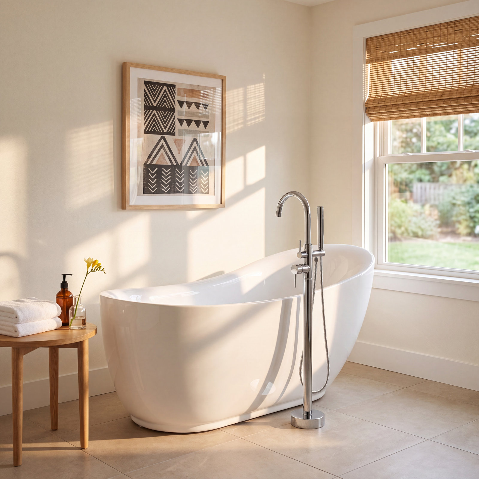 71" x 35" Freestanding Soaking Bathtub