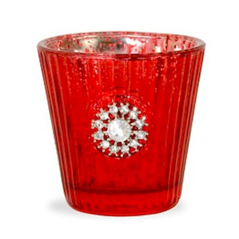 Porte-bougie rouge