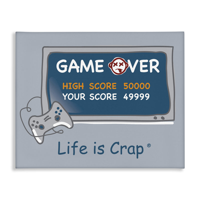 «Close Score Game Over Canvas» par LIC, H 24 po x l 30 po