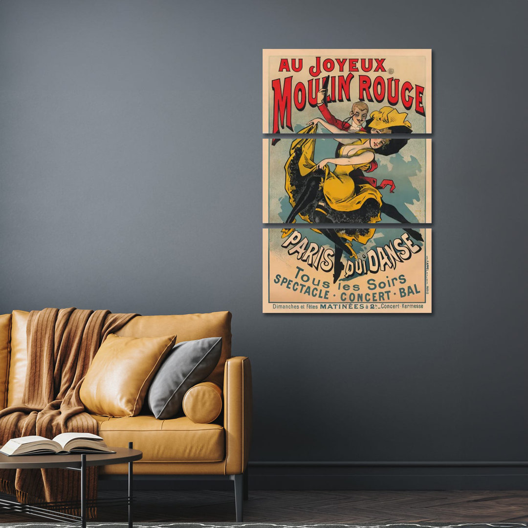 Au Joyeux Moulin Rouge, Paris Qui Danse Werbung, 1900 von Alfred Choubrac - Gallery-Wrapped Canvas Giclée