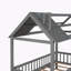 Lit en bois avec clôture Wood House-907115623-907115617