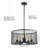 Shankle 5 - Light Oil Rubbed Bronze Drum Pendant