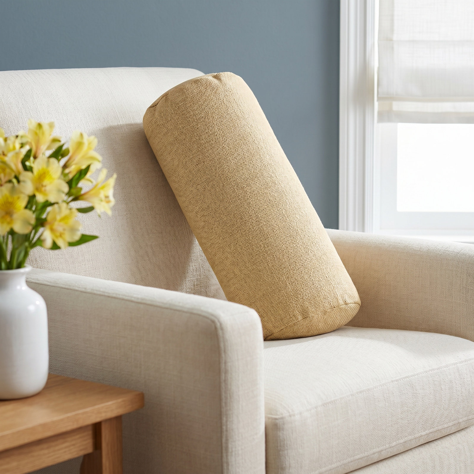 Birch Lane Coolidge Throw Pillow Bolster, Sky Blue