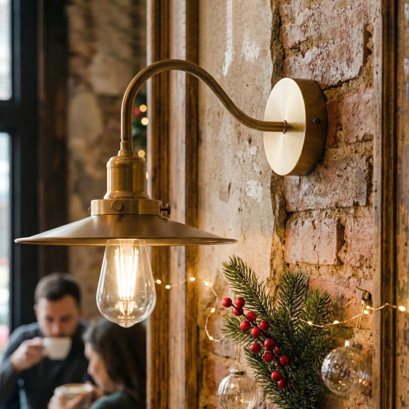 Hedrick Armed Sconce, Yellow Brass
