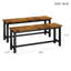 Bancs de salle à manger, paire de 2 bancs, banc de cuisine avec pieds en métal, bancs de table à manger pour salle à manger, cuisine,-1397936305