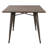 Oregon 36" Industrial-Farmhouse Dining Table In Antique And Espresso By Lumisource
