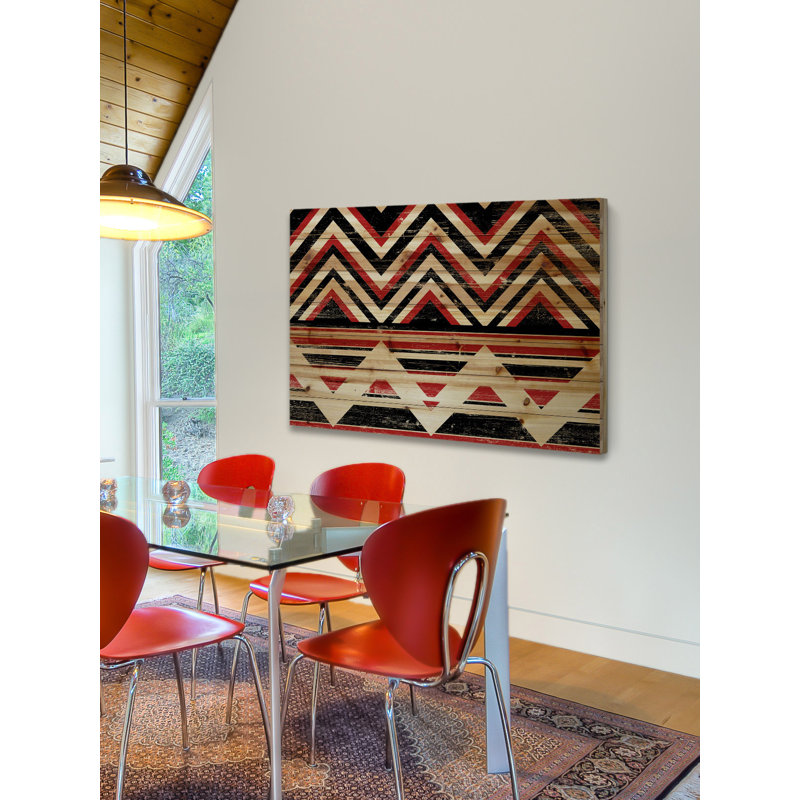 «Red and Black», reproduction sur bois, H 12 po x l 18 po