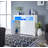 Aube White 3 Door Sideboard Buffet with Lights . Glossy 
