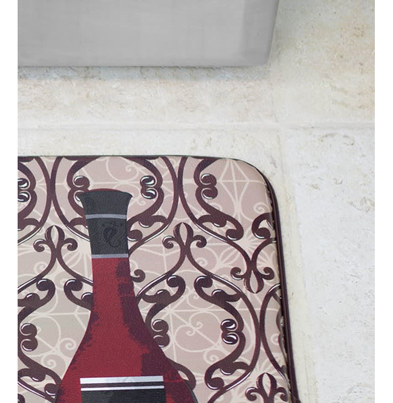 Cushioned Assorted Wines Chef Kitchen Mat