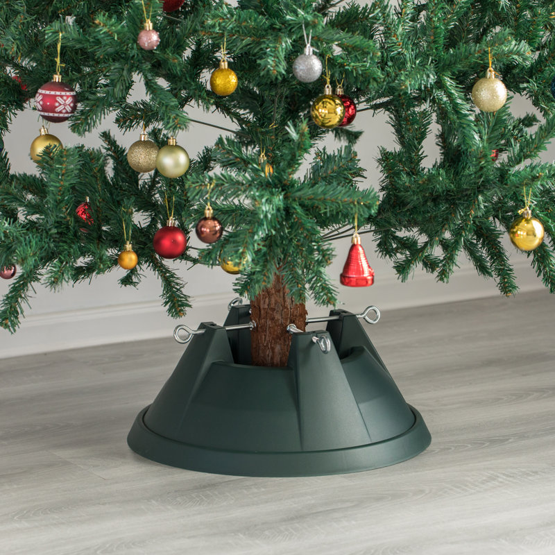 Solid Color Plastic Tree Skirt, Green