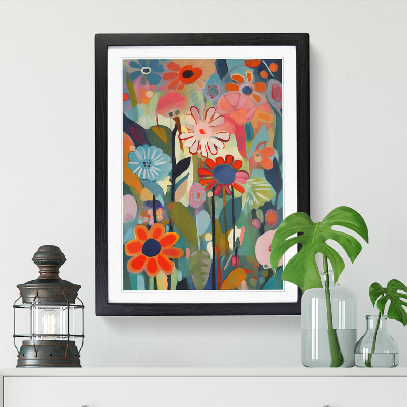 Mixed Flowers Vol.5 - Framed Print, 34cm H x 25cm W x 2cm D, Walnut