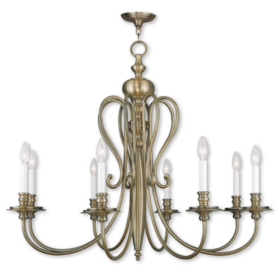 Lustre style chandelier à 8 lumières Wilbourn