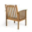2 chaises d'extérieur en bois avec assise profonde et larges fentes de rembourrage, rembourrage intérieur du coussin imperméable