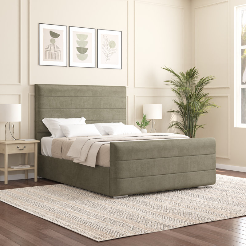 Boggs Upholstered Bed, Asphalt, Super King (6')