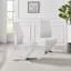 Edzard Double Pedestal High Gloss Dining Table Set with 4 Modern Faux Leather Dining Chairs-2108864082