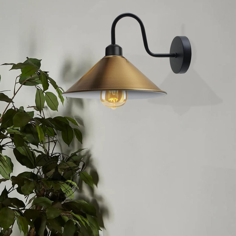 Armed Sconce, Yellow Brass