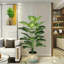 Grande verdure artificielle d'intérieur 35,4 pouces, verdure en plastique simulée pour la maison, le jardin, l'extérieur, le bureau, décoration moderne, cœur rond jaune-150851084