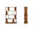 Padua 62" Sculptural 4-Tier Wood Bookshelf-123499350