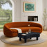 Cruve Sofas With Coffee Table