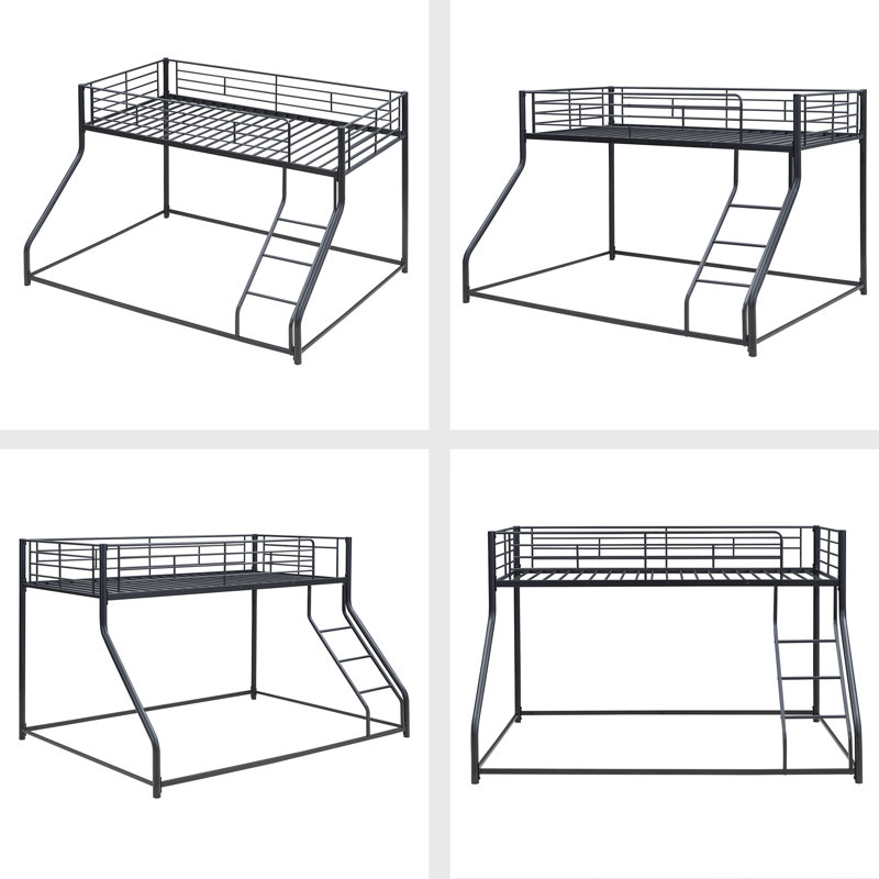 Aneysa Bunk Bed with Built-In Ladder, Twin XL over Queen