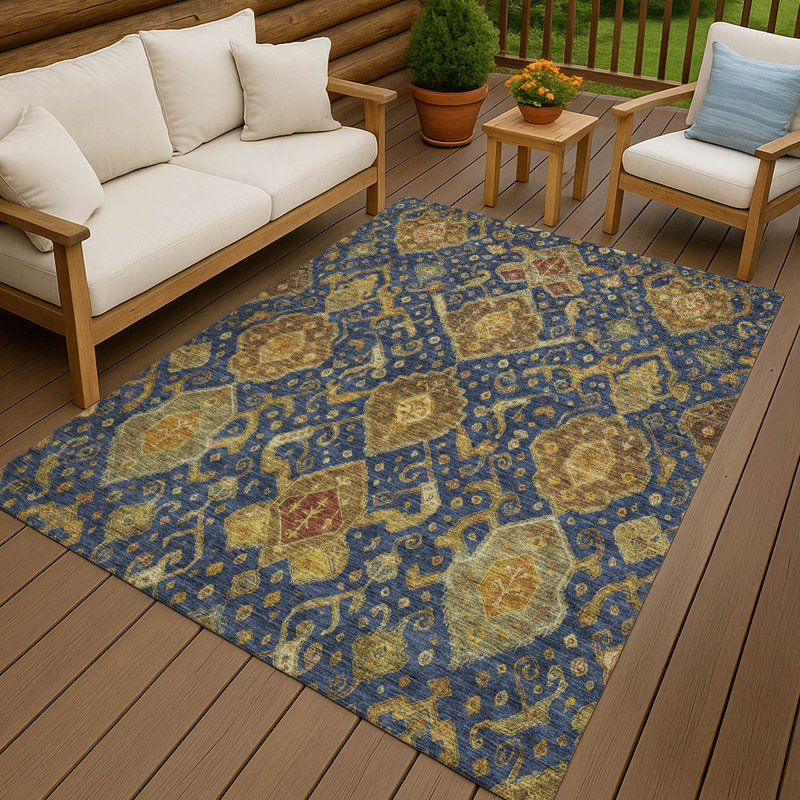 Machine Washable Indoor/Outdoor Chantille ACN2306 Global Rug, Rectangle 10' x 14'