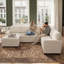 Canapé-lit d'angle en velours côtelé Abramson de 270 cm (106,2 po) en forme de U avec pouf de rangement-122510072