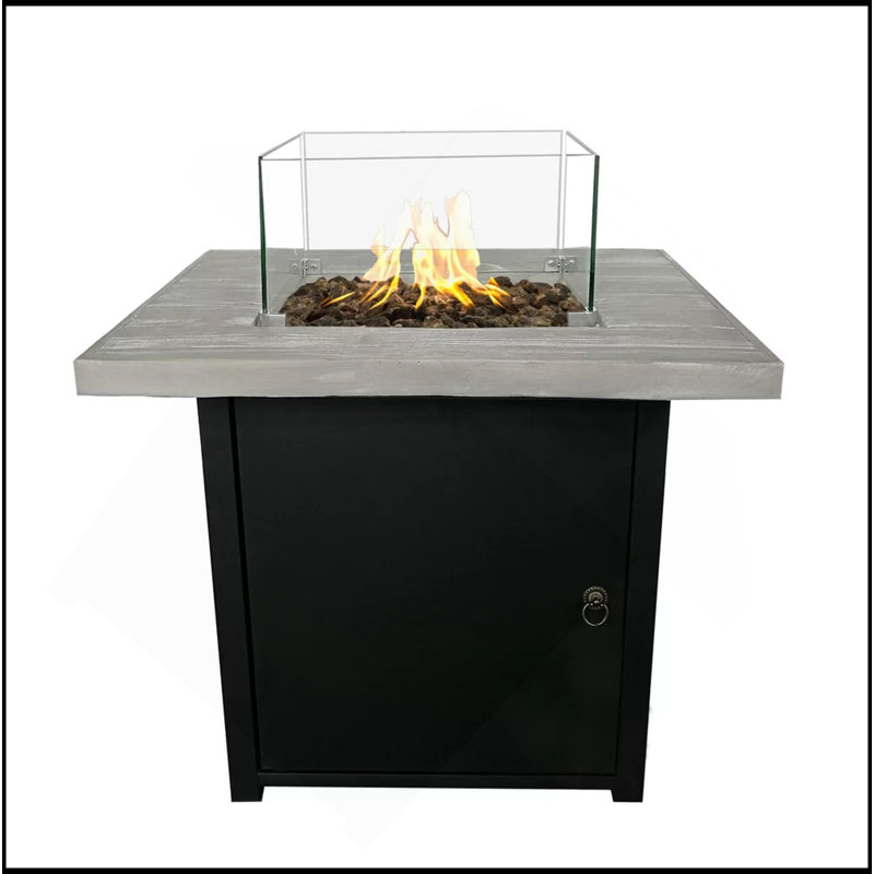 Foyer de table au propane en béton renforcé de fibres